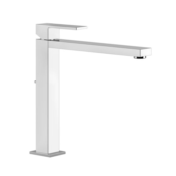 Gessi Rettangolo washbasin single lever mixer higher version, with waste 1 1/4, projection 213 mm, 11923