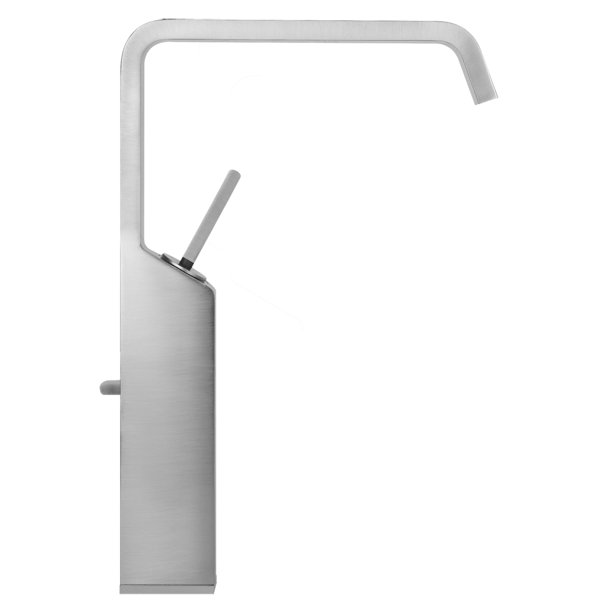 Gessi Rettangolo joystick washbasin mixer higher version, with 1 1/4 waste, projection 186 mm, 11953