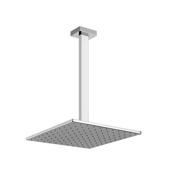 Gessi Rettangolo ceiling shower antique lime 300x300 mm, with personalized length as custom-made, with 1/2 connection, 15199