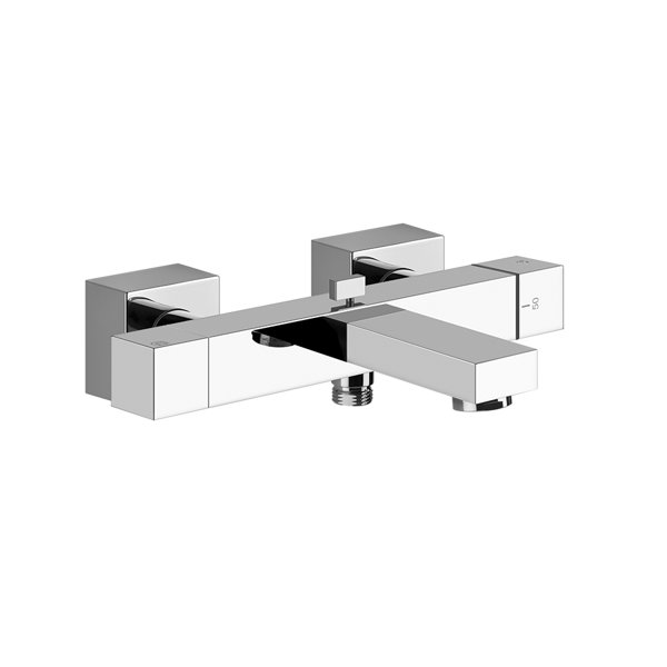 Gessi Rettangolo K, bath thermostat surface-mounting, automatic bath/shower diverter, 20111