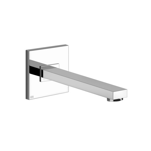 Gessi Rettangolo K, wall-mounted spout with 1/2 connection for separate single-lever mixer, 207 mm projection, 20114