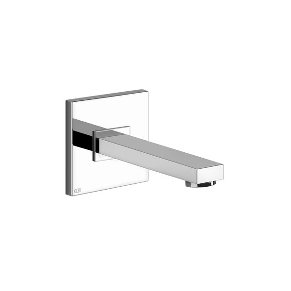 Gessi Rettangolo K, wall spout with 1/2 connection for separate single lever mixer, personalized length, 20118