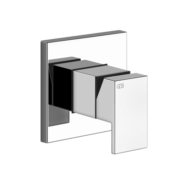 Gessi Rettangolo finished installation set for single lever mixer, one way, top outlet, UP body 44612, 20119