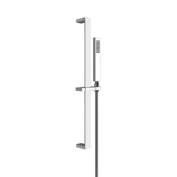 Gessi Rettangolo shower set with anti-limestone shower head and hose, 20145