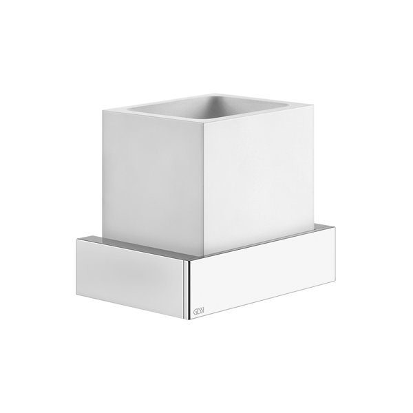 Gessi Rettangolo accessories wall glass holder, cup white, 20807