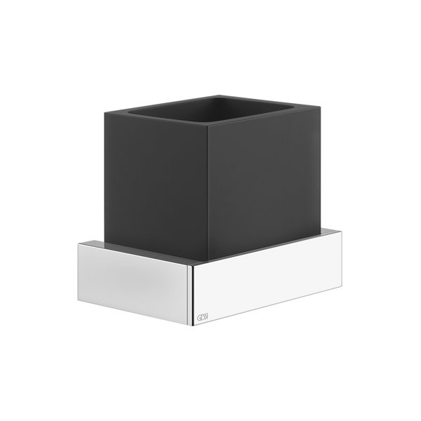 Gessi Rettangolo accessories wall glass holder, cup black, 20808