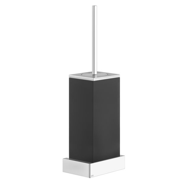 Gessi Rettangolo accessories wall-mounted toilet brush set, container black, 20820