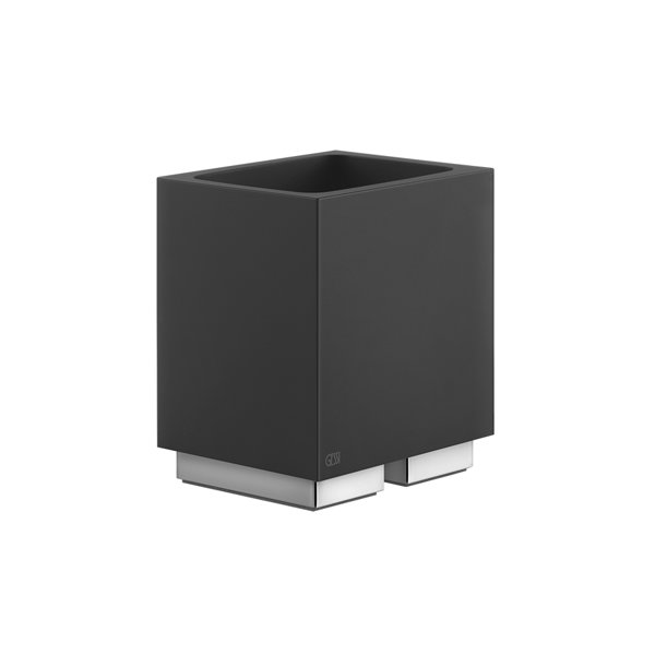 Gessi Rettangolo accessories glass holder stand version, cup black, 20832