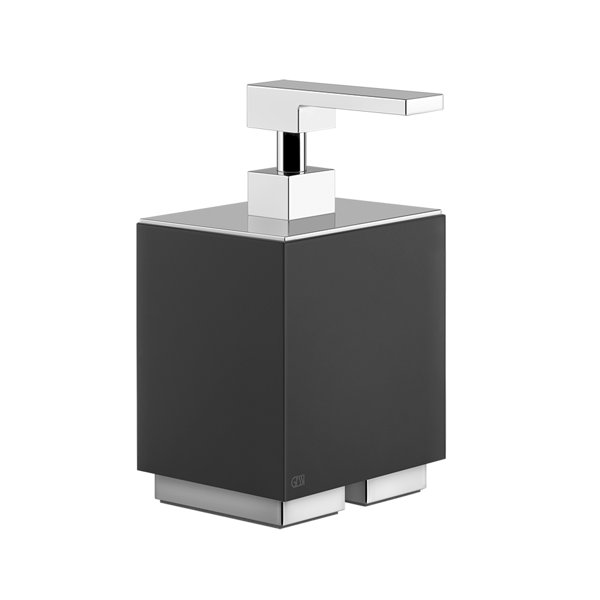 Gessi Rettangolo accessories soap dispenser stand version, container black, 20838