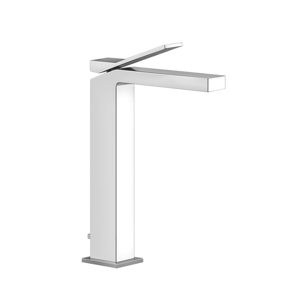 Gessi Rettangolo K washbasin single-lever mixer higher version 248 mm, with pop-up waste, projection...