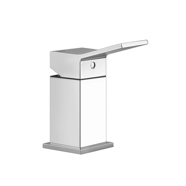 Gessi Rettangolo K, single lever mixer, separate bath spout, bath rim/tile bench mounting, 53047