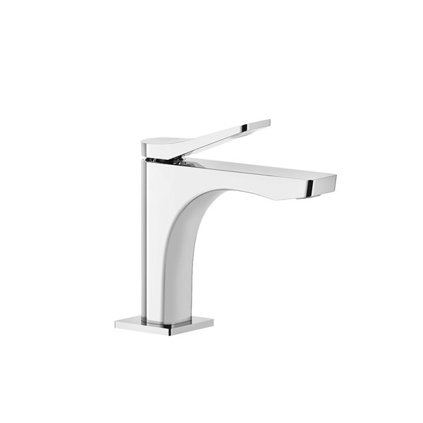 Gessi Rilievo, single-lever basin mixer S-version (D32 mm), without pop-up waste, projection 126 mm,...