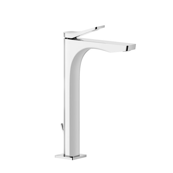 Gessi Rilievo, single lever basin mixer S-version (D32 mm) height 250 mm, with waste 1 1/4, projection 154 mm, 59003