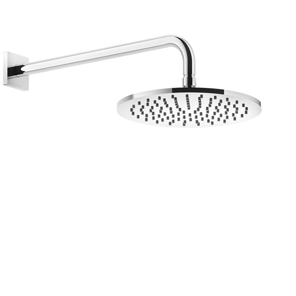 Gessi Rilievo, anti-limestone overhead shower D250 mm, with joint and wall bracket, 1/2 connection, 59148