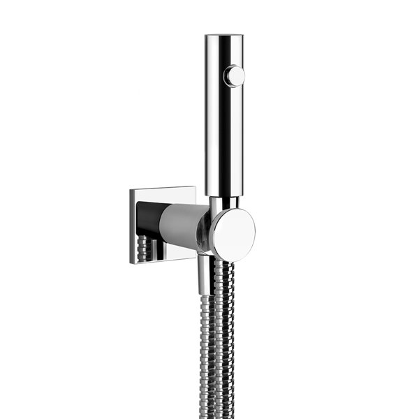 Gessi Rilievo, WC cleaning shower with one jet, with wall connection elbow 1/2 and bracket, not intr...