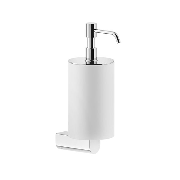 Gessi Rilievo, soap dispenser for wall mounting, cup white matt, 59513