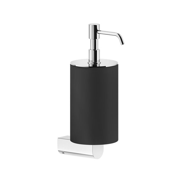 Gessi Rilievo, soap dispenser for wall mounting, cup black matt, 59514