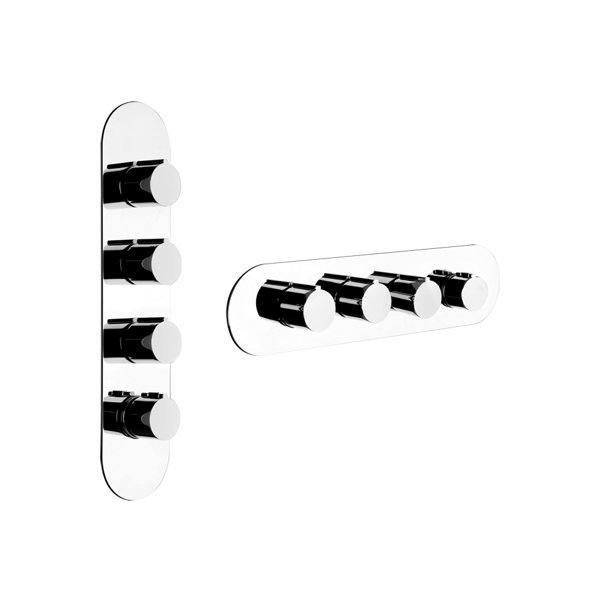 Gessi Anello, ready-mounted set with 3 separate ways, 43066