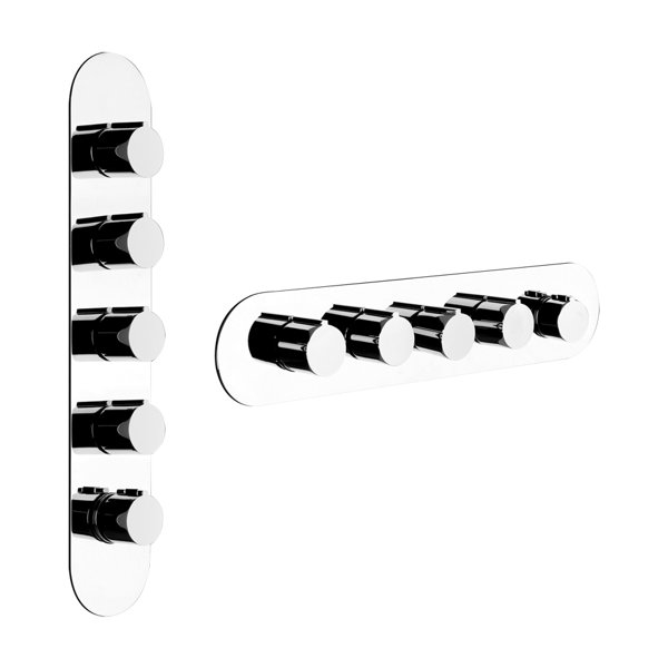 Gessi Anello, ready-mounted set with 4 separate ways, 43068