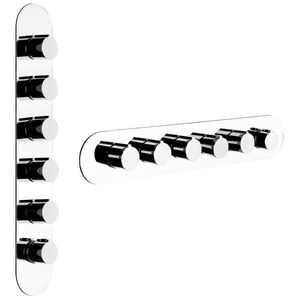 Gessi Anello, ready-mounted set with 5 separate ways, 43070