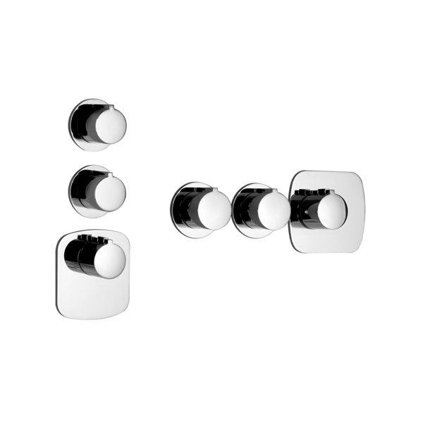 Gessi Anello, ready-mounted set with 2 separate ways, 43234