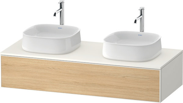 Duravit Zencha console washbasin base, 1300x550mm,1 drawer, 2 cutouts, ZE4813B