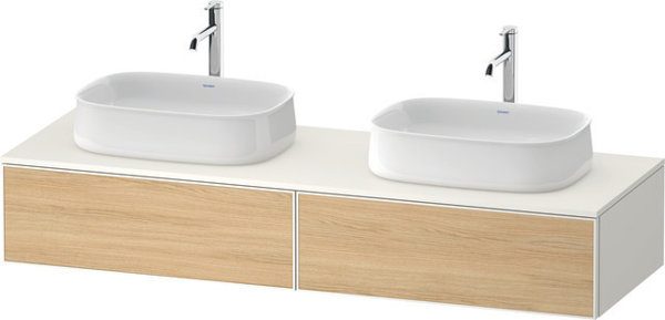 Duravit Zencha console washbasin base, 1600x550mm, 2 extensions. 2 cutouts, ZE4815