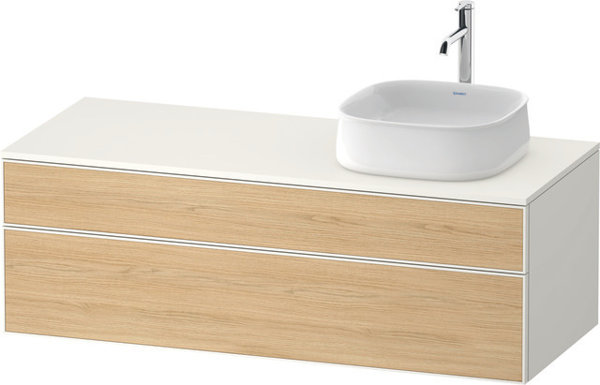 Duravit Zencha console washbasin base, 1300x550mm, 1 drawer, 1 drawer, cutout right, ZE4822R