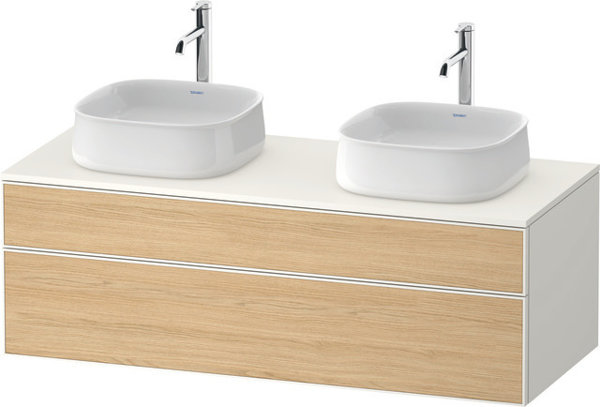 Duravit Zencha console washbasin base, 1300x550mm, 1 drawer, 1 drawer, 2 cutouts , ZE4823B