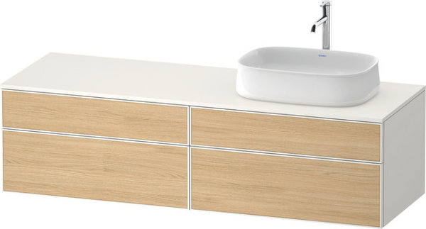 Duravit Zencha console washbasin base, 1600x550mm, 2 extensions, 2 drawers, 1 cutout right, ZE4824