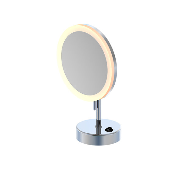 Stenberg 650 series stand cosmetic mirror, LED lighting, battery operated, 5-fold magnification, 650...