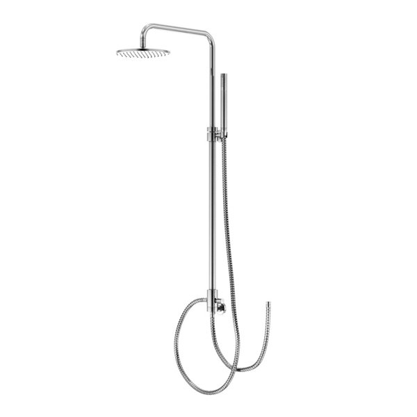 Steinberg series 100 shower system, without faucet, rain shower round, bar hand shower, 1002770