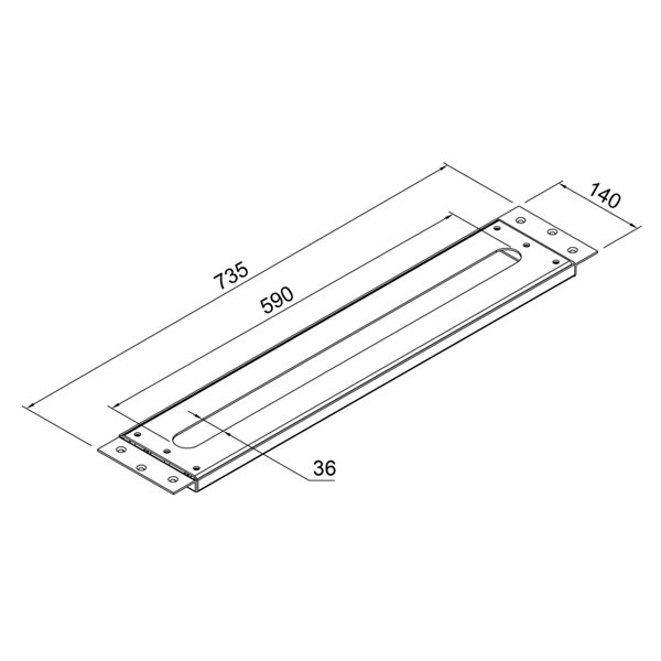 Steinberg 100 series mounting plate, for washbasin and bath rim faucets, 1009411