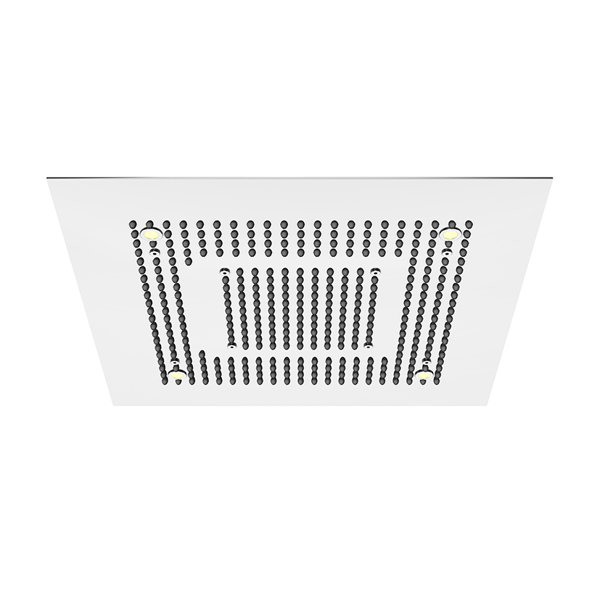 Steinberg Sensual Rain rain panel, LED lighting, complete set, recessed ceiling, 2-jet, Easy-Clean, 600x600mm, 3906622