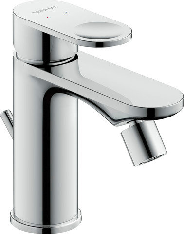 Duravit B.3 single-lever bidet mixer B32400 with pop-up waste, 128 mm projection