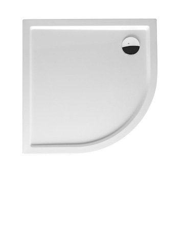 RIHO Davos quadrant shower tray, shiny white, drain 90mm, with foot and skirt , D0020