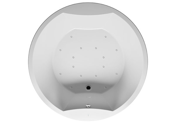 RIHO Colorado bathtub, round, with air system, 2-seater, 180x53cm, 440 liters, white, B038007005