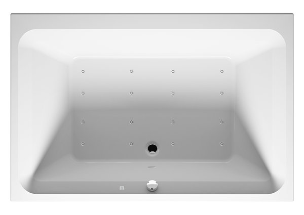 RIHO Castello rectangular bathtub, with air system, 2-seater, 180x120x51cm, 335 liters, white, B0640