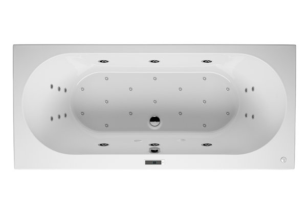 RIHO Carolina rectangular bathtub, with Bliss system, version right, white, B05