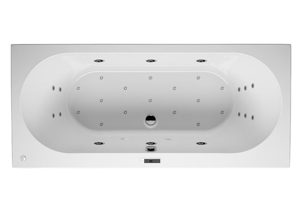 RIHO Carolina rectangular bathtub, with Bliss system, version left, white, B05