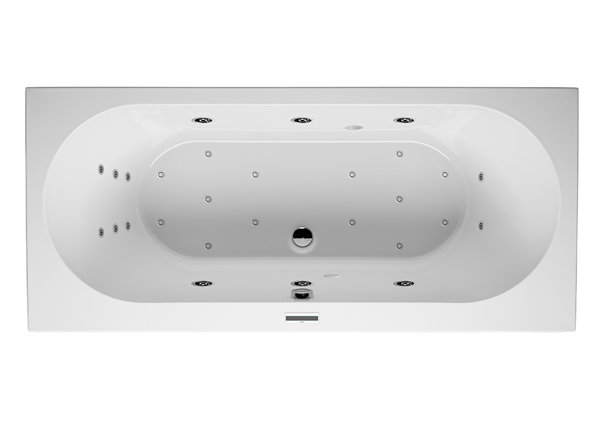 RIHO Carolina rectangular bathtub, with Joy system, version right, 1-seater, white, B05