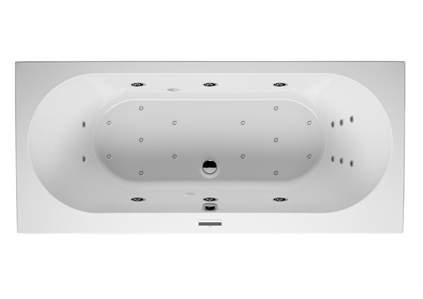 RIHO Carolina rectangular bathtub, with Joy system, version left, 1-seater, white, B05