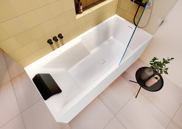 RIHO Still Shower rectangular bathtub, with Riho case, PlugPlay variant, with drain/overflow set, 2-...