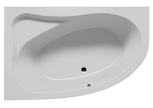 RIHO Lyra corner bath, version right, built-in, 2-seater, white, B0