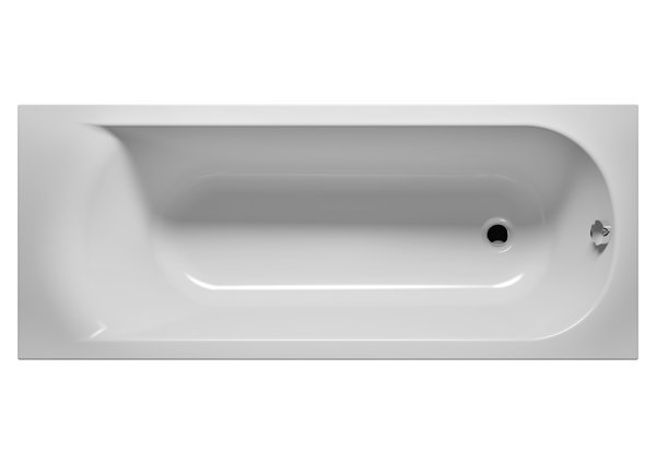 RIHO Miami rectangular bathtub, built-in, 1-seater, white, B0