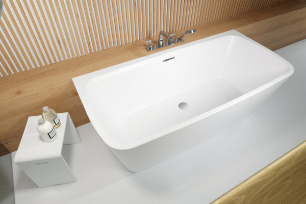 RIHO Adore B2W bathtub, optional with Riho case, 180x86x57cm, 226 liters, B08600