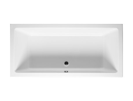 RIHO Lugo rectangular bathtub, built-in, 2-seater, satin white, B13