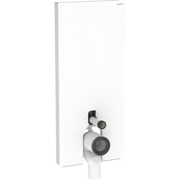 Geberit Monolith PLUS sanitary module for pedestal toilet, 114cm, water connection center back, with connecting elbow