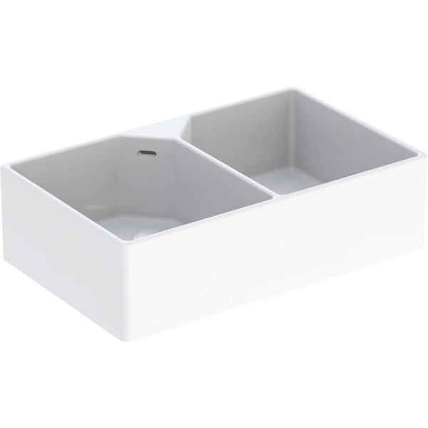 Geberit City double sink with overflow