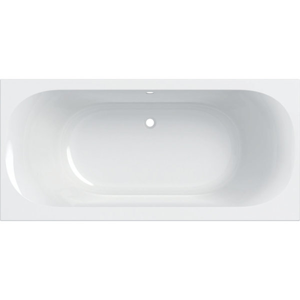 Geberit rectangular bathtub Soana, Duo, built-in bathtub, narrow rim, 190 x 90 cm, white